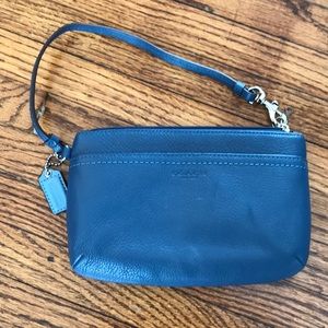 Blue Coach Wristlet